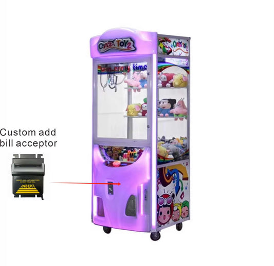 Crazy Toy 2 Claw Machine – Arcade Crane Game with Bill & Coin Acceptor