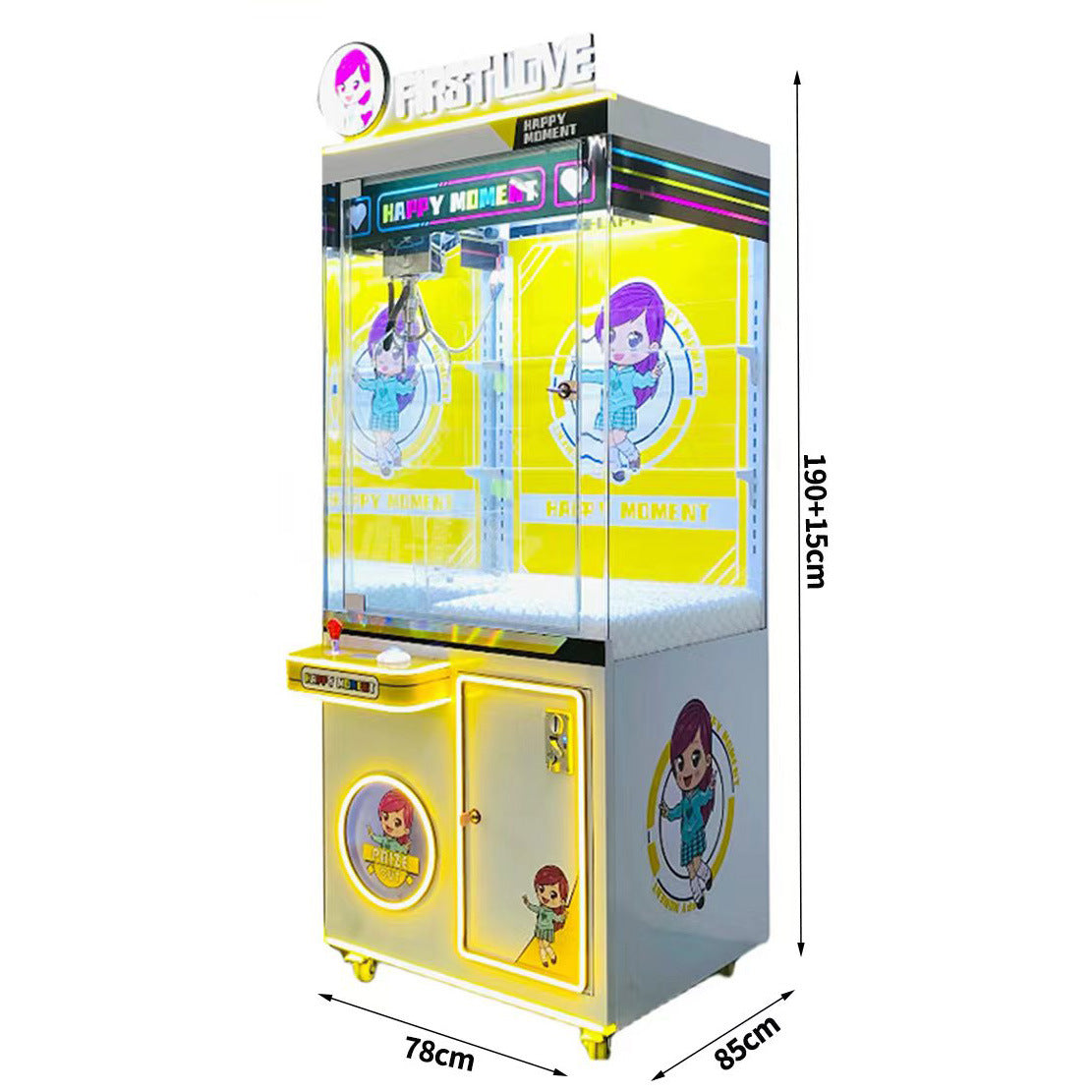 Modern Plush Toy Claw Machine – Coin & Card Compatible | Custom Design Arcade Crane