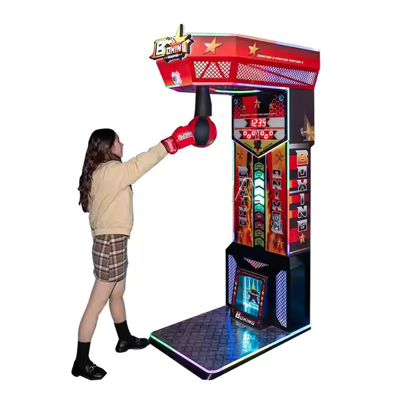 Commercial Boxing Punch Machine – LED Arcade Strength Tester