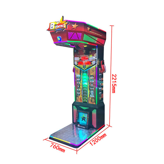 Commercial Boxing Punch Machine – LED Arcade Strength Tester