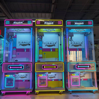 Commercial LED Claw Machine – Coin, Dollar Bill & Card Compatible | Lucky Gift Prize Crane