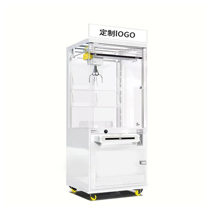 Fully Customizable Pure White Claw Machine – Cash & Card Compatible Prize Crane