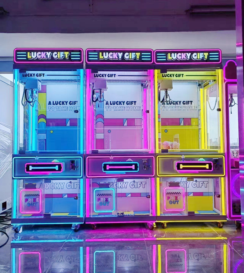 Commercial LED Claw Machine – Coin, Dollar Bill & Card Compatible | Lucky Gift Prize Crane