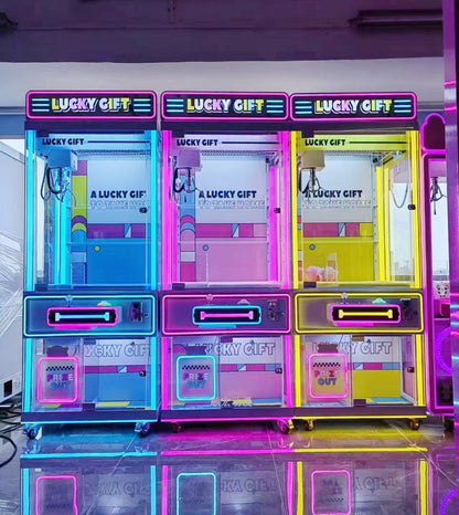 Commercial LED Claw Machine – Coin, Dollar Bill & Card Compatible | Lucky Gift Prize Crane