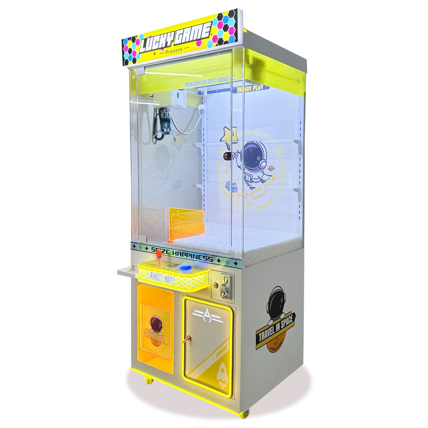 Modern Plush Toy Claw Machine – Coin & Card Compatible | Custom Design Arcade Crane