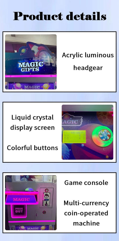 MAGIC GIFTS 2-Tier Combo Machine – Drop Game & Mini Claw Machine