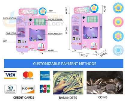 CB-328 Automatic Cotton Candy Vending Machine