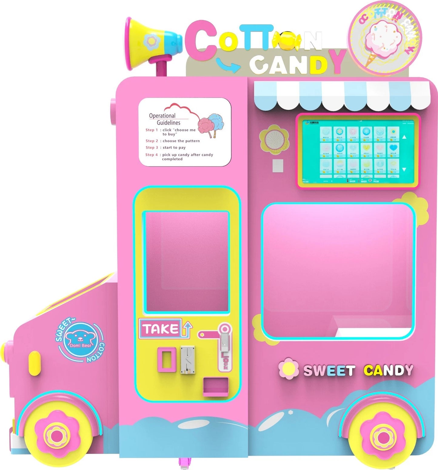 CB-730 Automatic Cotton Candy Vending Machine