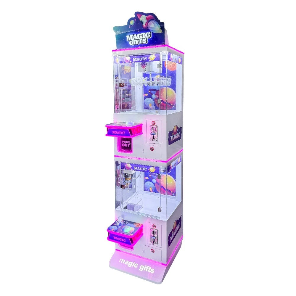 MAGIC GIFTS 2-Tier Combo Machine – Drop Game & Mini Claw Machine