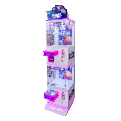 MAGIC GIFTS 2-Tier Combo Machine – Drop Game & Mini Claw Machine