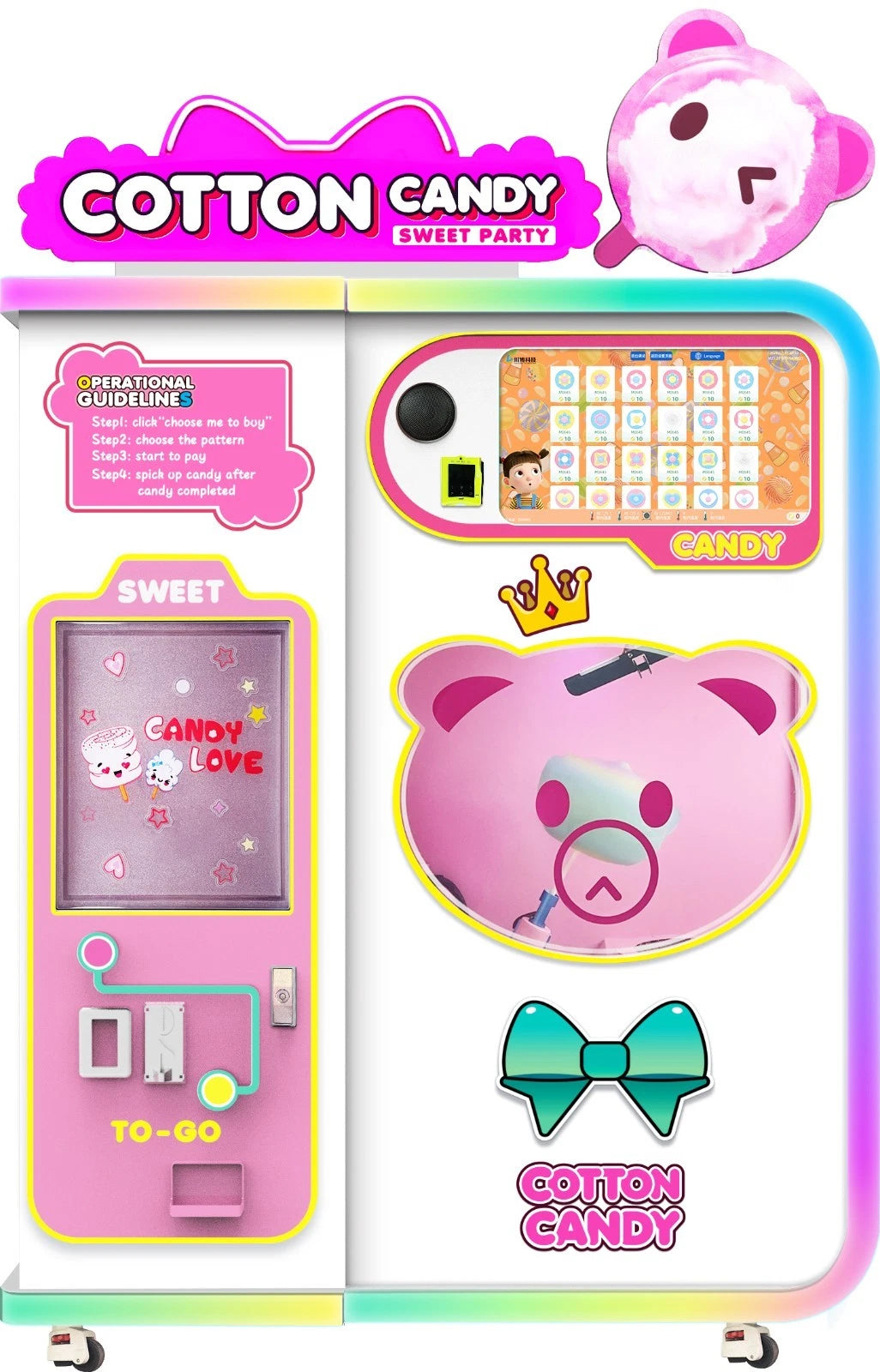 CB-525 Automatic Cotton Candy Vending Machine