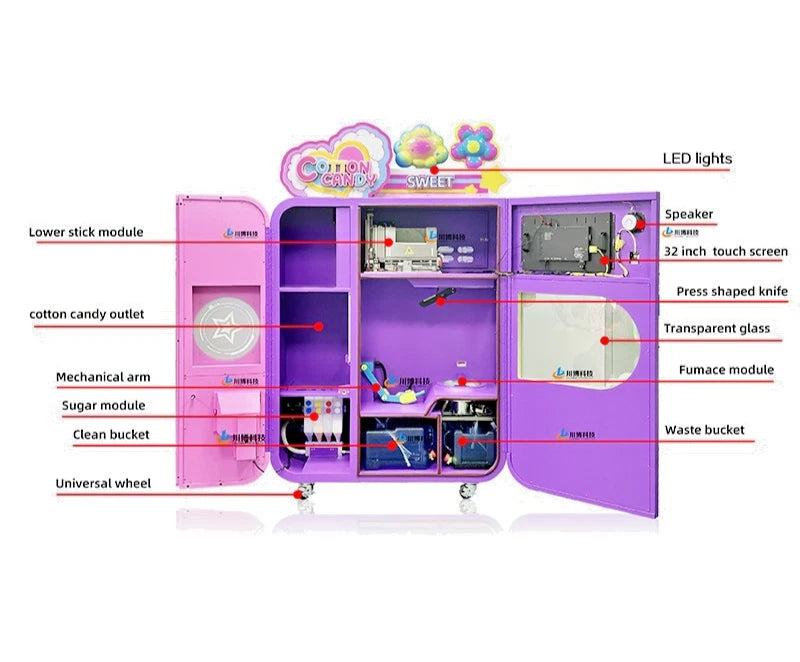 CB-525 Automatic Cotton Candy Vending Machine