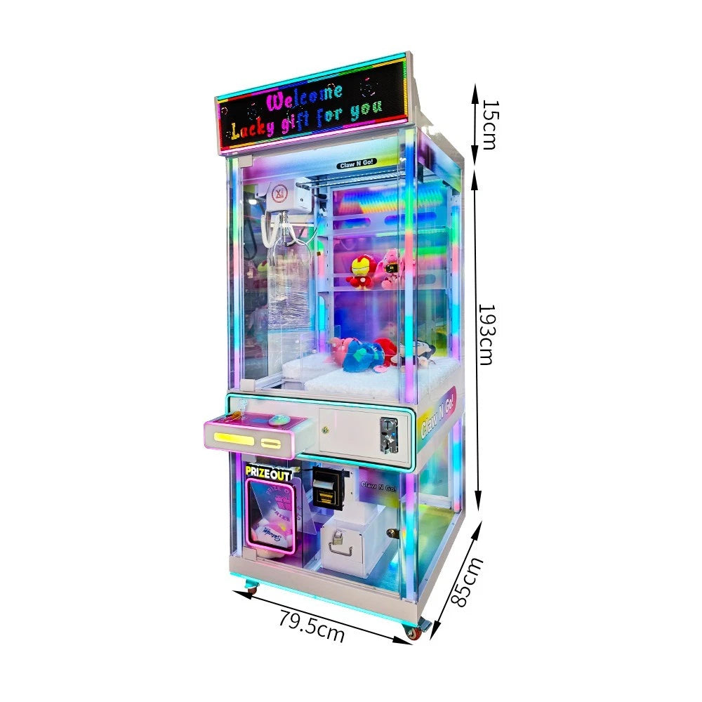 Lucky Gift LED Claw Machine – Full-Size Arcade Crane Game