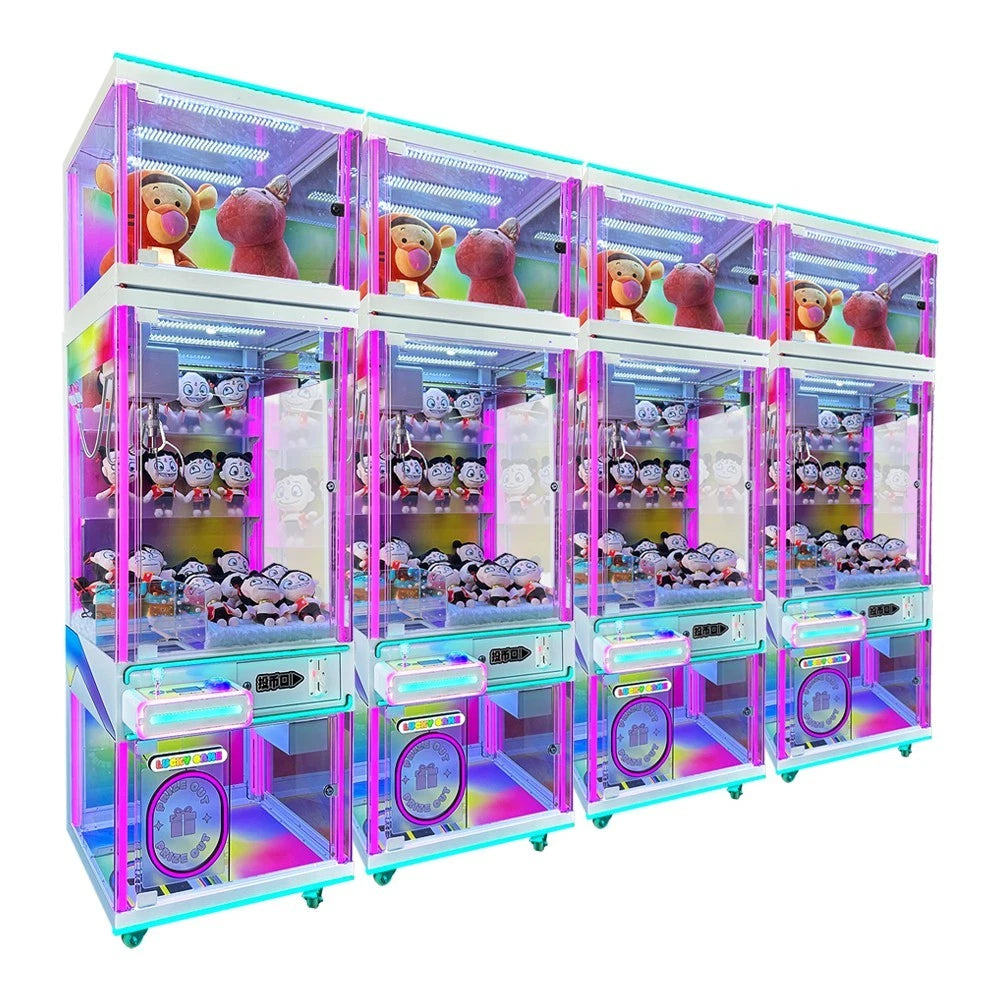 RAINBOW PRIZE CUBE Claw Machine – LED Arcade Crane Game