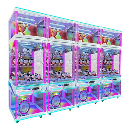 RAINBOW PRIZE CUBE Claw Machine – LED Arcade Crane Game