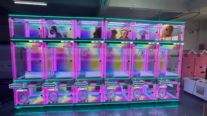 RAINBOW PRIZE CUBE Claw Machine – LED Arcade Crane Game