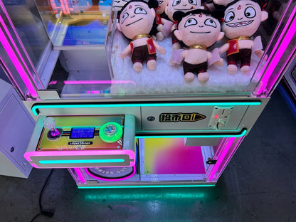 RAINBOW PRIZE CUBE Claw Machine – LED Arcade Crane Game